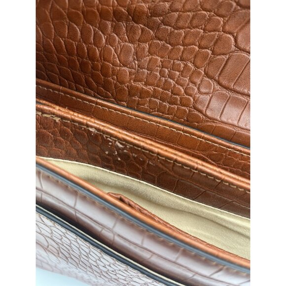 Giani Bernini Croco Envelope Crossbody Pre - Owned Great Condition - Picture 6 of 7